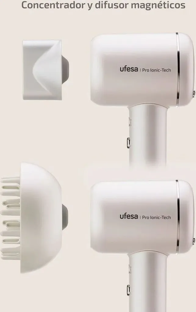 Sèche-cheveux ionique UFESA PRO IONIC-TECH blanc pour brushing doux - 5