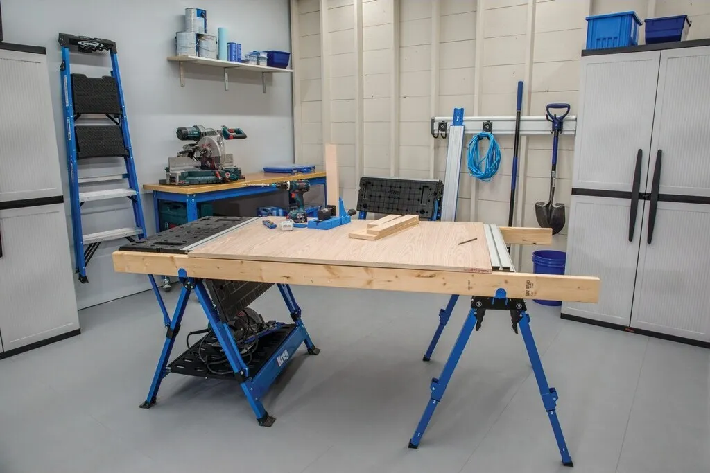 Établi de travail pliable Kreg KWS500 : support de serrage extensible - 9