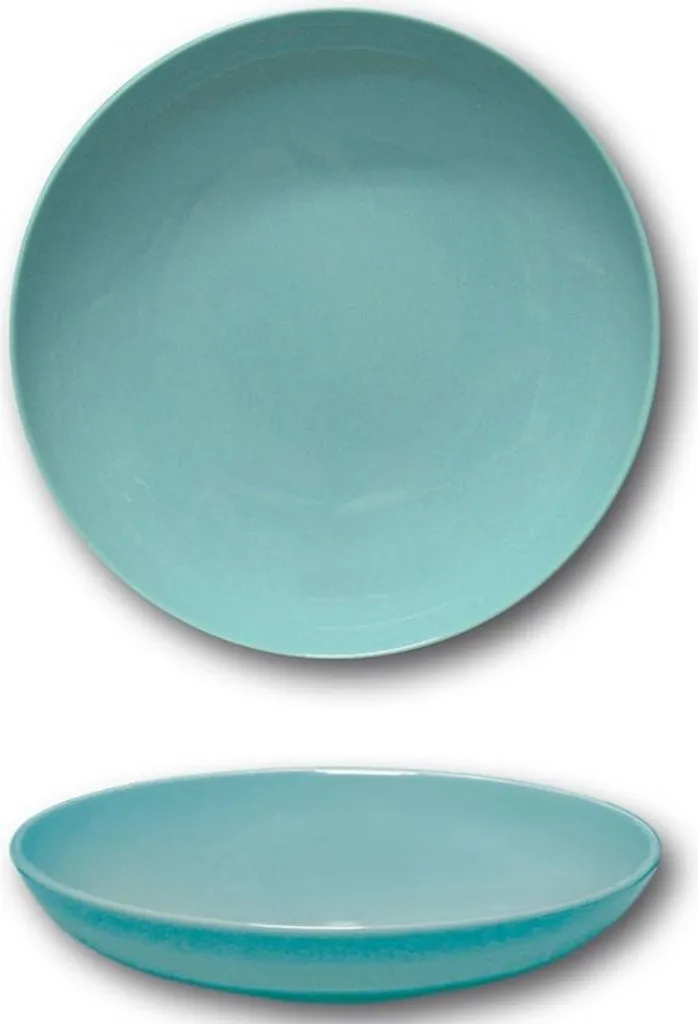 Set 6 Piatti Fondi Porcellana Blu Siviglia 22 cm - Offerta Tavola