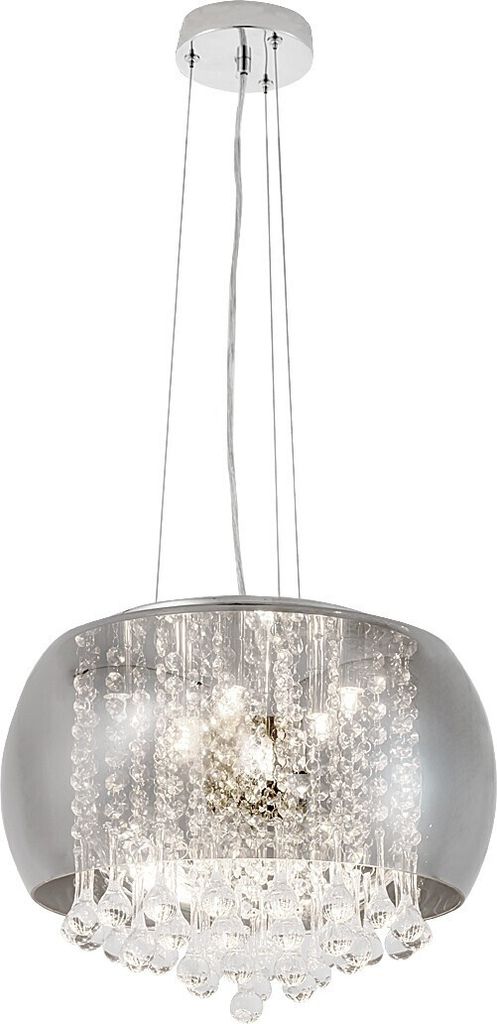 Rabalux 3599 Pendelleuchte 6 Spots Ninelle, G9, silber-schwarz-grau, rund, Klassisch, ø400mm