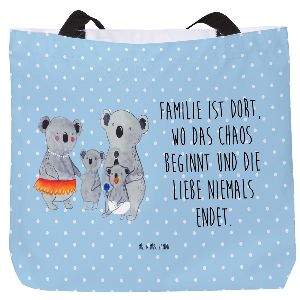 Mr. & Mrs. Panda Strandtasche Koala Familie - Blau Pastell Produktbild 