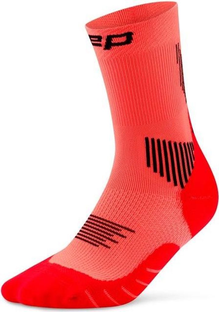 cep CEP Damen Core Run Mid Cut Laufsocken neon coral II