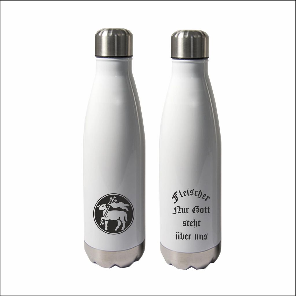 Thermosflasche "Nico" mit Logo Fleischer Mit Leib und Seele