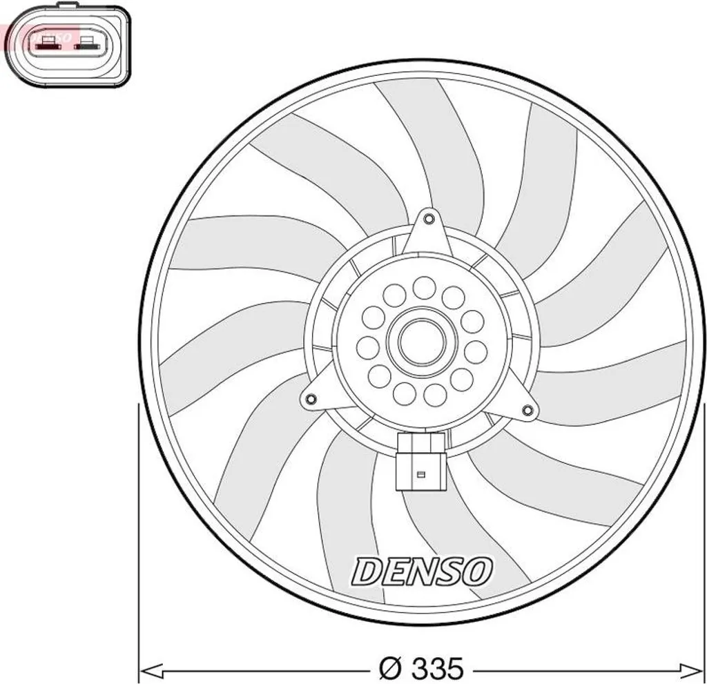 Ventilateur de Radiateur DENSO 8K0959455F pour Réparation Audi A6 et A7