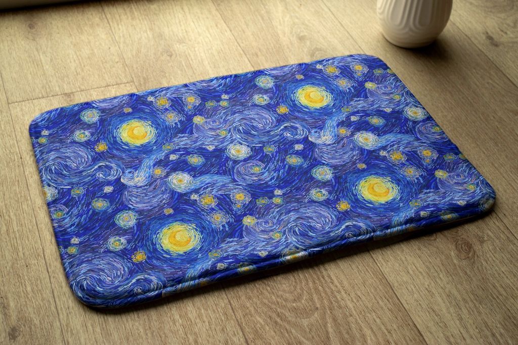 Badteppich Saugfähige - Badezimmer Teppich - Rutschfester Badvorleger Badematte - 75x45 cm - Himmel Abstraktion