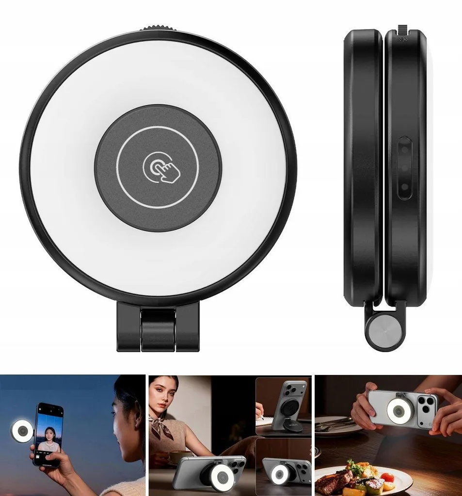 Lampe LED MagSafe ULANZI LM21 Noir pour Smartphone et Éclairage Vlog