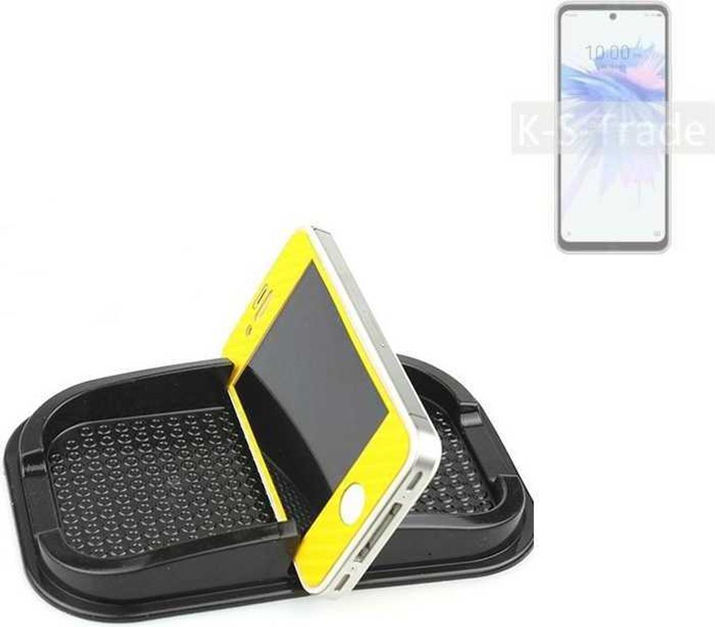 K-S-Trade Auto Anti Rutsch Matte Smartphone-Halter kompatibel mit ZTE Libero 5G II Haft Pad Armaturenbrett Handy-Halterung Silikon