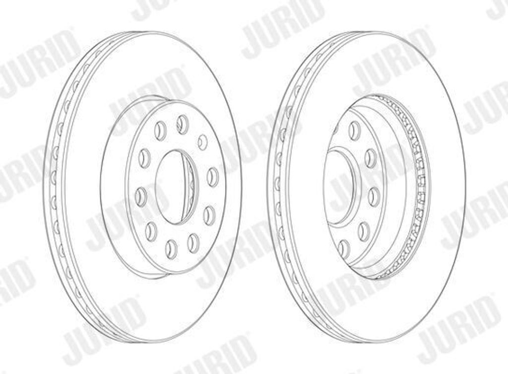 2x JURID Bremsscheibe 562990JC-1 für VW Golf VII Schrägheck (5G1 BQ1 BE1 BE2)