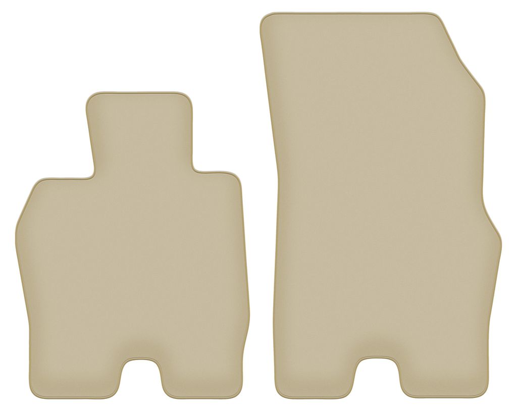 Velours-Fußmatten Vorne PREMIUM beige passend für BMW i8 L15 (2018-2022, Roadster) – mit Befestigungen – passgenau