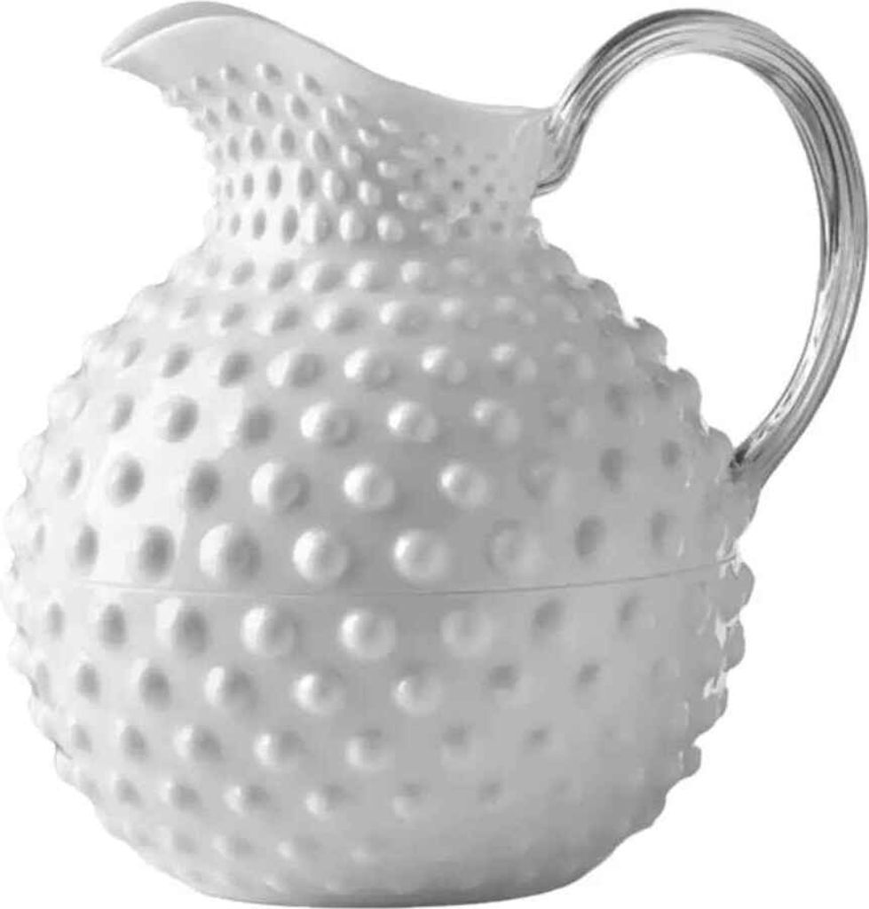 MARIO LUCA GIUSTI Krug Sister Rosetta Weißes Emaille