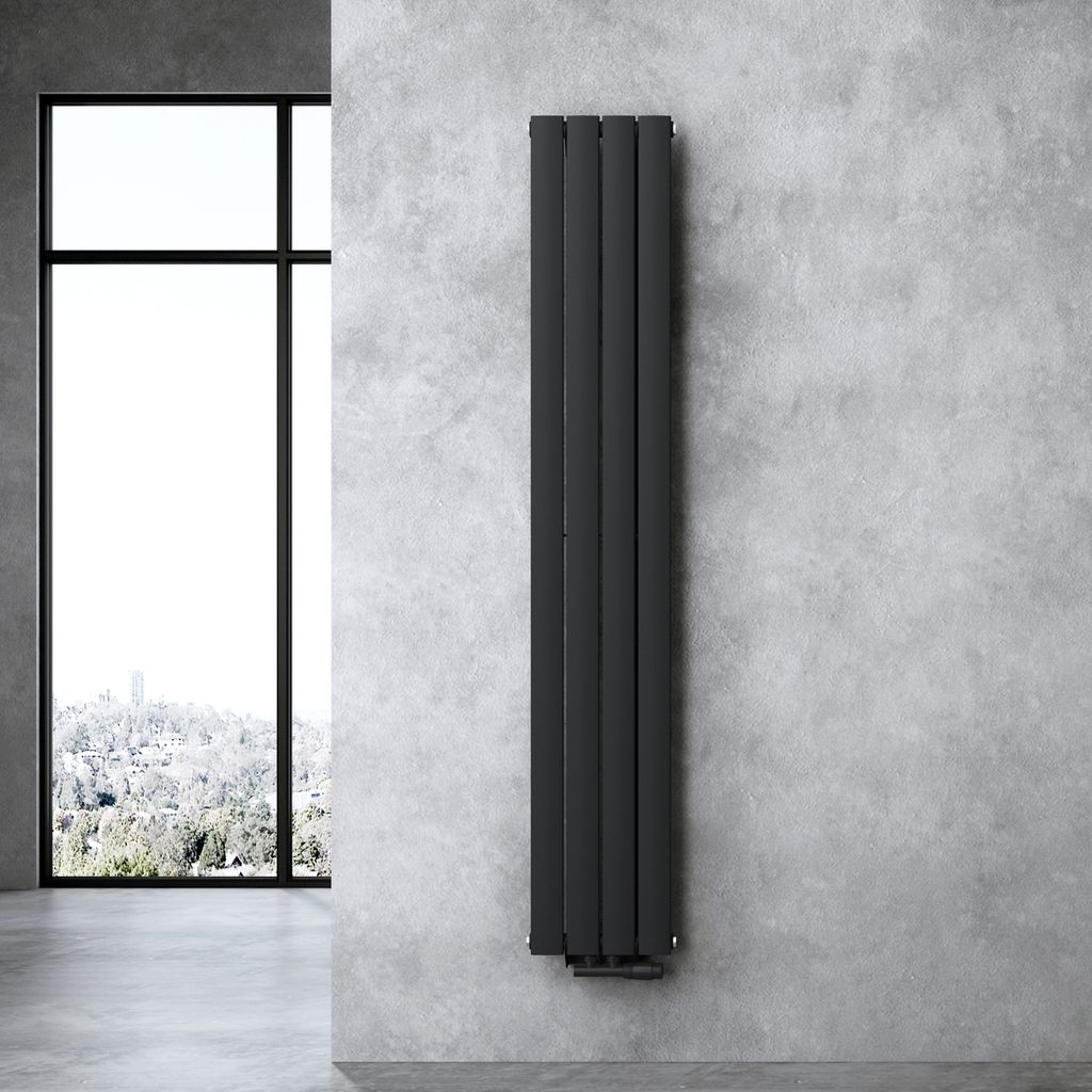 doporro Design Badheizung 180x31cm Anthrazit Paneelheizkörper Einlagig Vertikal Mittelanschluss Badheizkörper Ohne Heizstab FV
