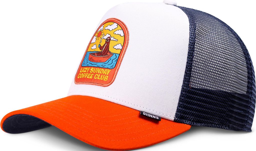 DJINNS Cap Sunday Sloth white/rust