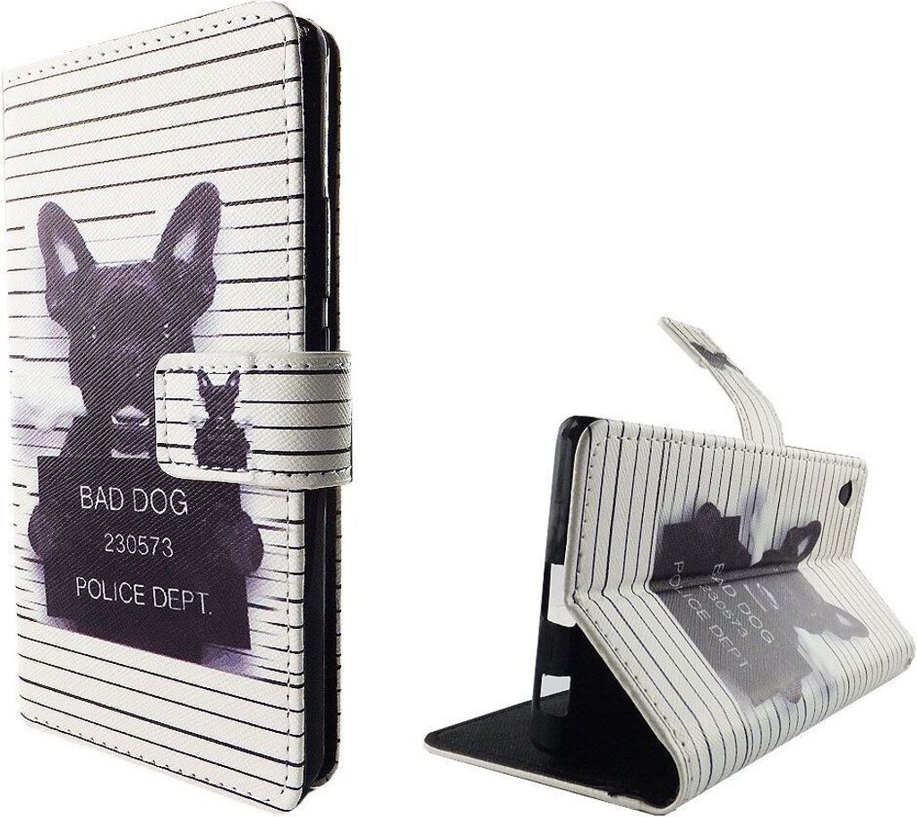 Handyhülle Tasche für Handy Sony Xperia Z5 Böser Hund Weiß Produktbild 