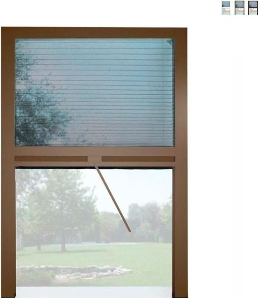 Plissee-Insektenschutz 160x160cm universell gleitend Fenster Melodie XXL - Bronze