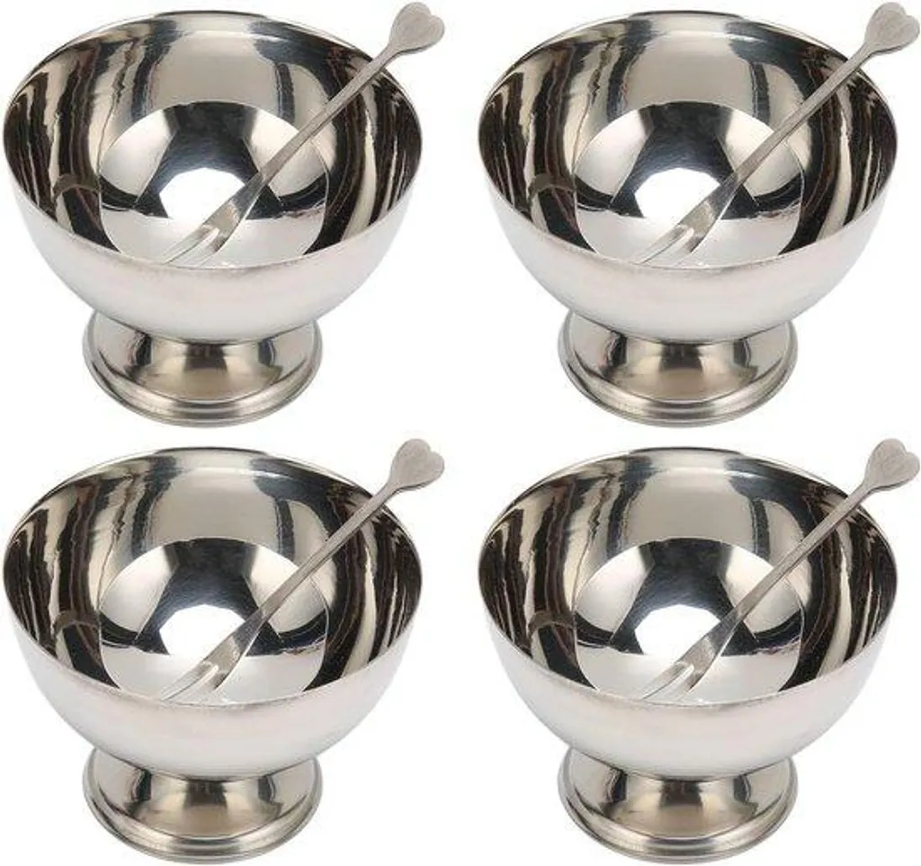 Assiettes à Dessert Réutilisables en Métal Inox - Coupelles à Glace