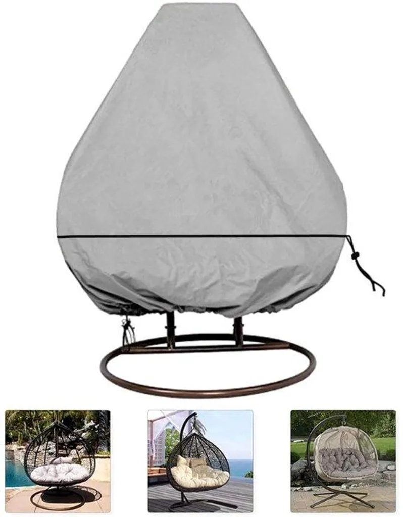 Hamac suspendu 2 places blanc crème imperméable pour jardin et terrasse