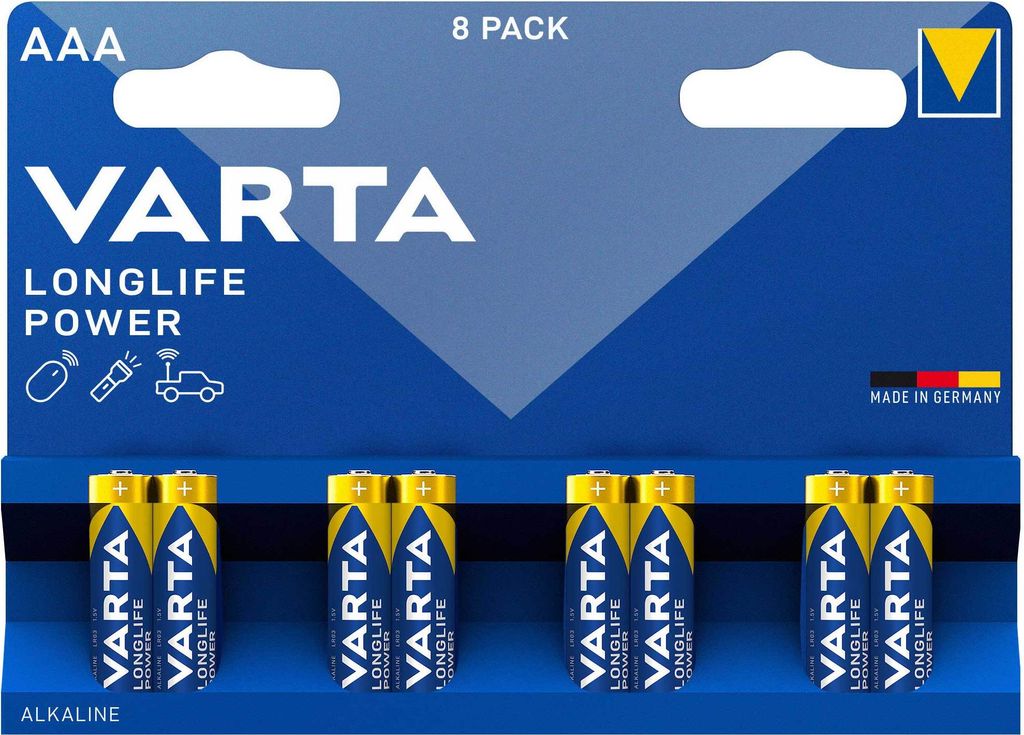 VARTA Batterie High Energy AAA 04903 Alkali 1,5V VE8 Produktbild 