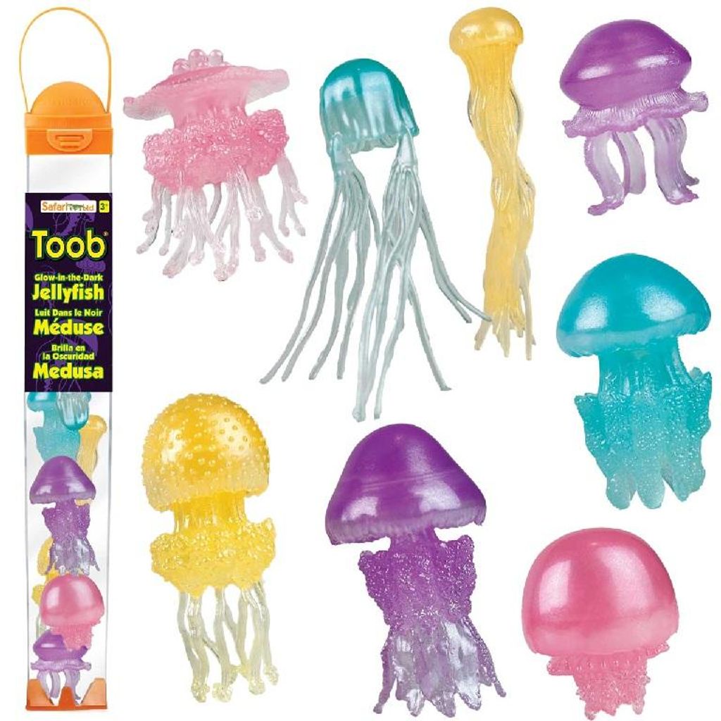 Safari Ltd 110396 Quallen Glow-in-the-Dark 8 Minifiguren Themengebiet