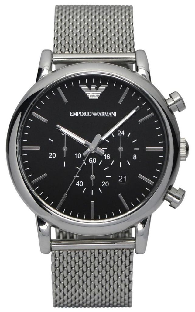 Emporio Armani LUIGI Uhr Herrenuhr Edelstahl Chrono Datum Produktbild 