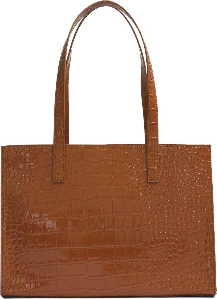 Ted Baker Handtasche Welona Croc Effect Elongated Icon Bag Tan hellbraun