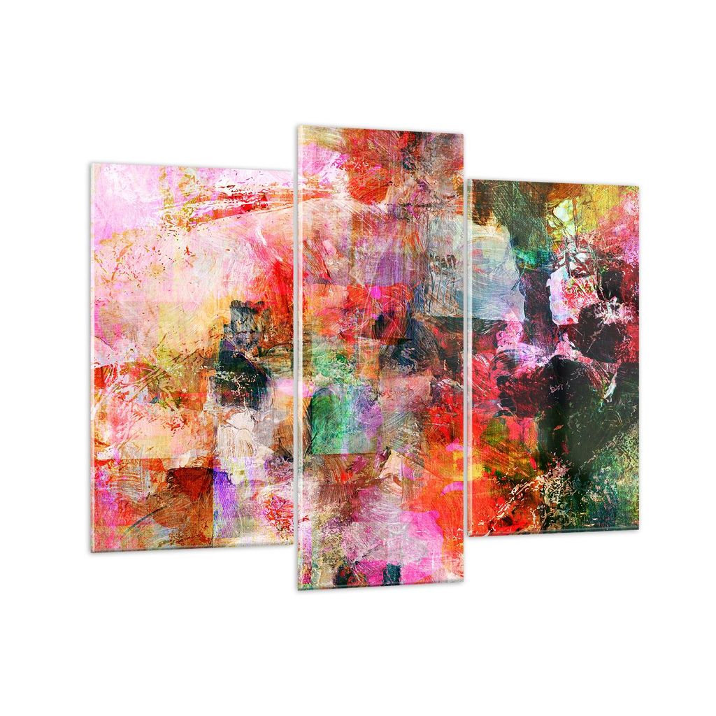 Bilder auf glas - Abstraktion modern - 130x100cm - Glasbilder - Wandbilder - Kunstdruck - zum Aufhängen bereit - Wanddekoration aus Glas - Glas Bi...