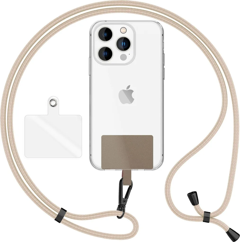 Corda Cellulare HoldMe Air Edition 160cm - Bianco Beige e Nero