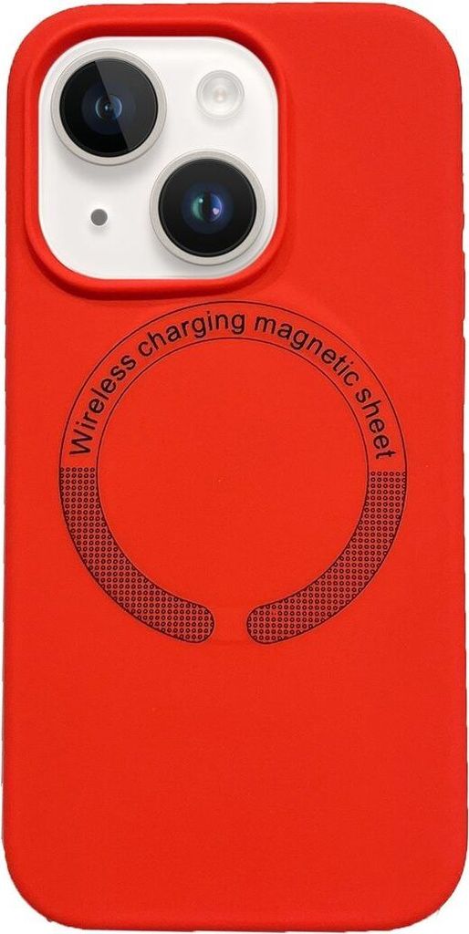 König Design Hülle kompatibel mit Apple iPhone 15 Plus Kunststoff Soft Handyhülle - Handy Case Rot
