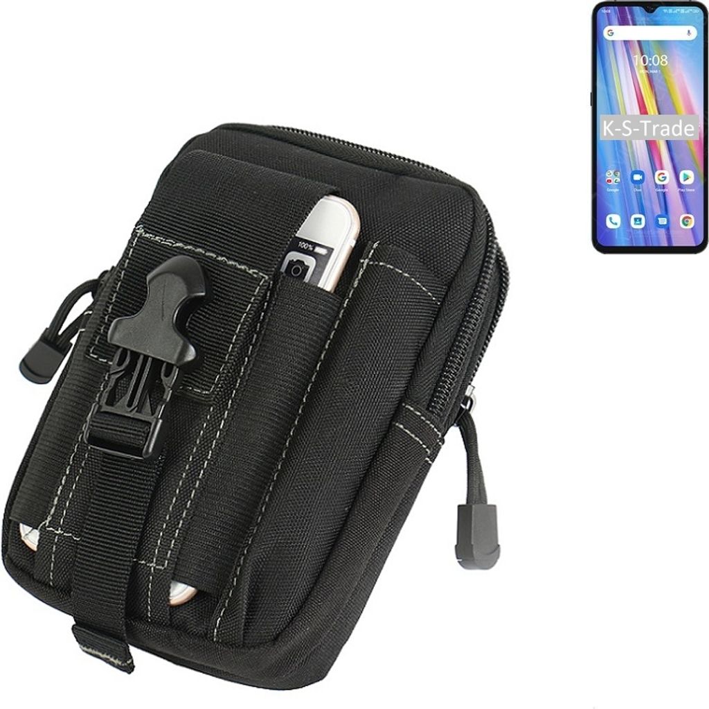 K-S-Trade Gürtel Tasche kompatibel mit UMIDIGI A11 Gürteltasche Holster Schutz Hülle Handy Hülle Smartphone outdoor Handy-Hülle schwarz