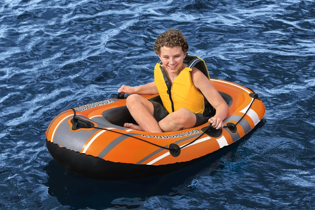 Bateau gonflable robuste 155x93cm avec valves sécurité et PVC épais - 34