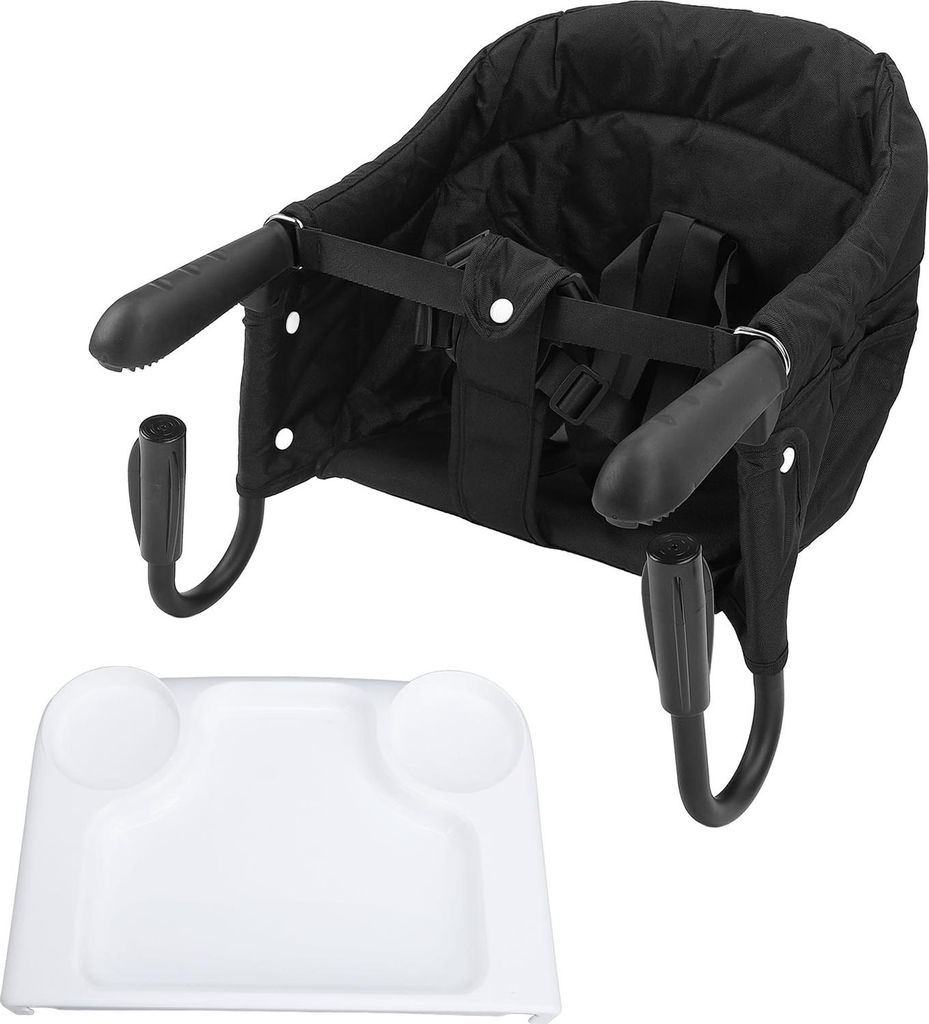 Haken auf Hochstuhl mit Essschalen faltbare Aufbewahrungstasche Design tragbares Baby -Fütterung für Heimrestaurant