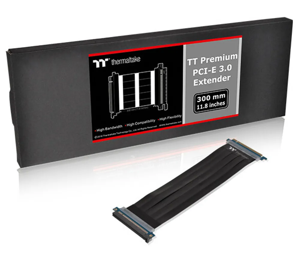 Évitez la Torsion du Port PCIe - Riser Thermaltake Noir 300mm de Rechange
