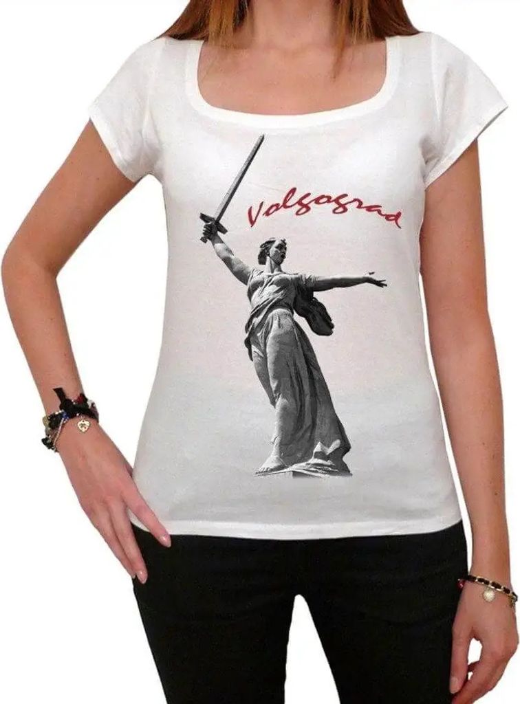 Damen Grafik T-Shirt Volgograd Öko-Verantwortlich Vintage Jahrgang Kurzarm Lustige Druck Geburtstag Geschenk Frau