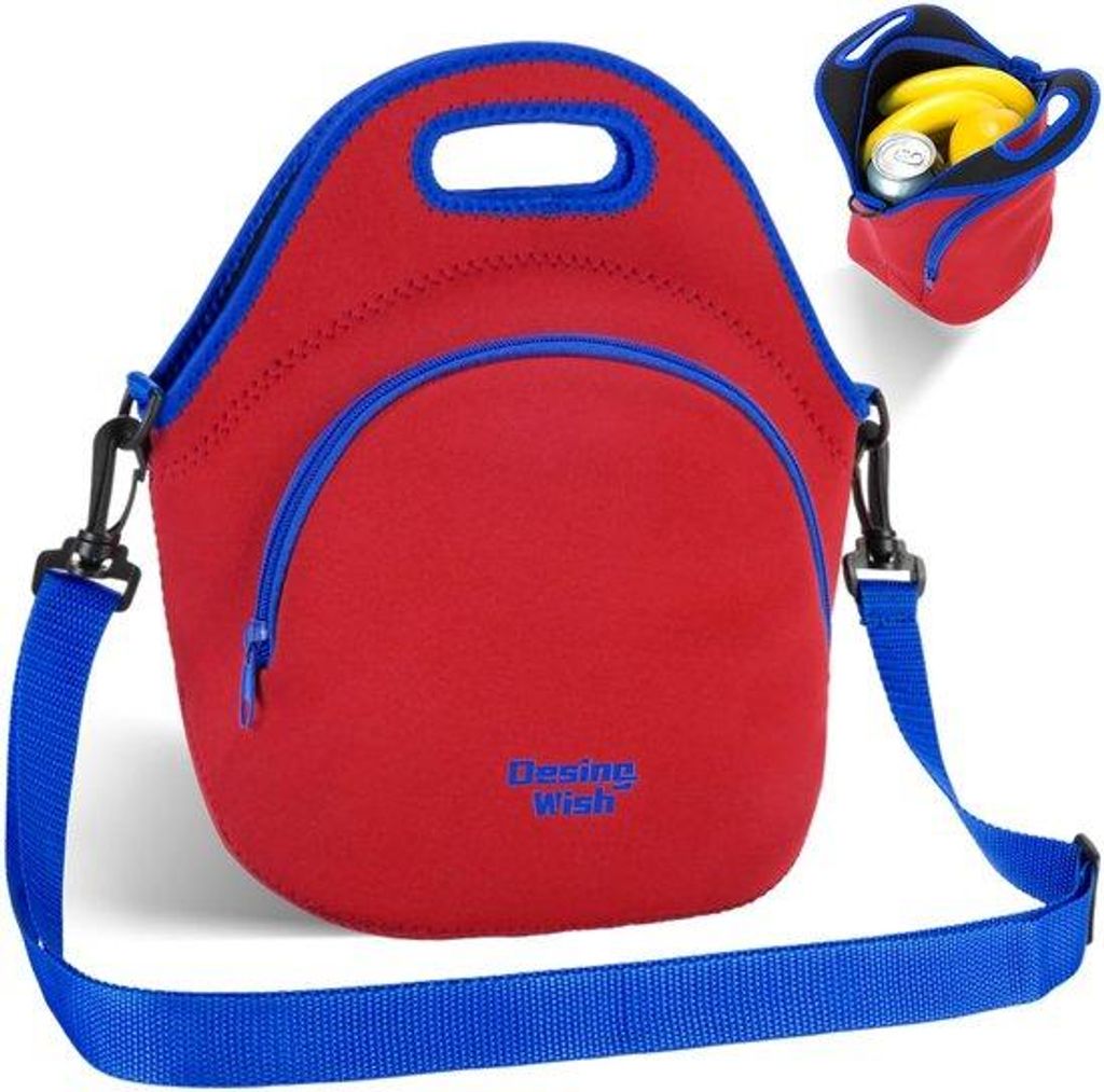 Isolierter Lunchbox Beutel Neoprenen Lunchbeutel Thermobox Koeltas Faltbarer Thermo Beutel Isolierter Lunch Beutel für Männer und Frauen zum Esse...