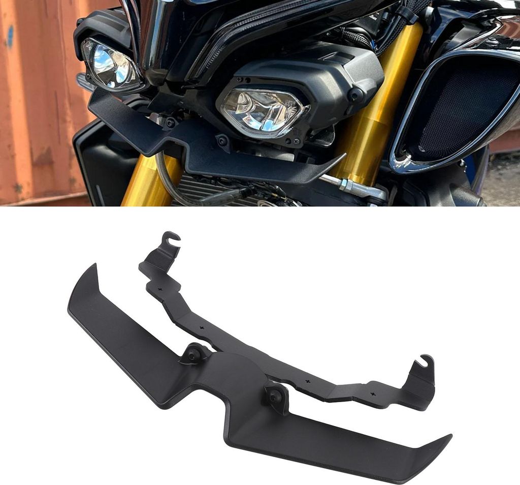 Frontverkleidungs-Winglet, aerodynamischer, leistungsstarker, verschleißfester Ersatz für MT10 SP 2022 bis 2025, Schwarz