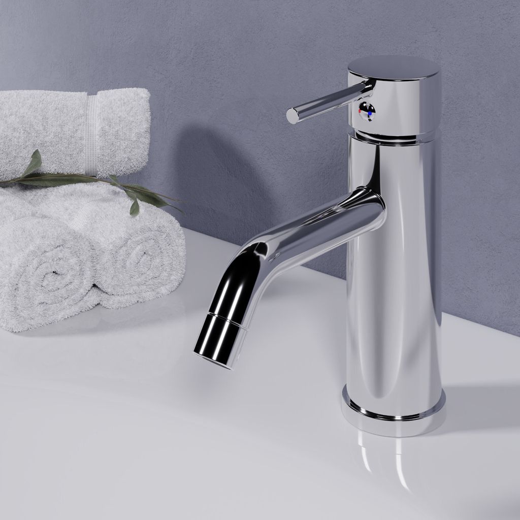 Wasserhahn Chrom Mischbatterie Waschtischarmatur Badarmatur Waschbeckenarmatur L08