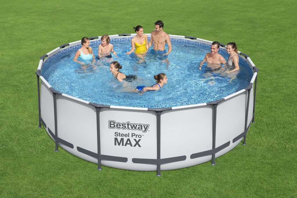 Steel Pro Max™ Frame Pool Komplett-Set, rund,