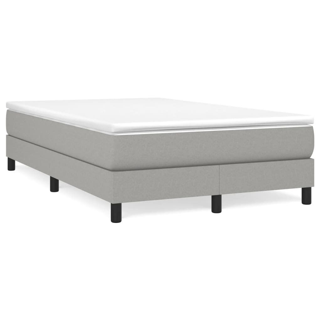 Maison Exclusive - Boxspringbett mit Matratze Hellgrau 120x190 cm Stoff