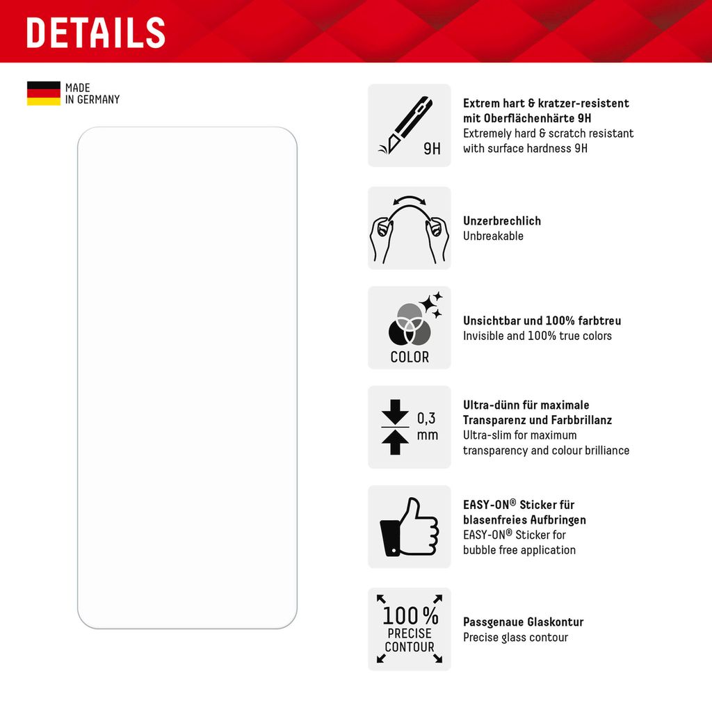 DISPLEX Vetro protettivo da schermo (Galaxy S23, Galaxy S22 5G, 1 pezzo
