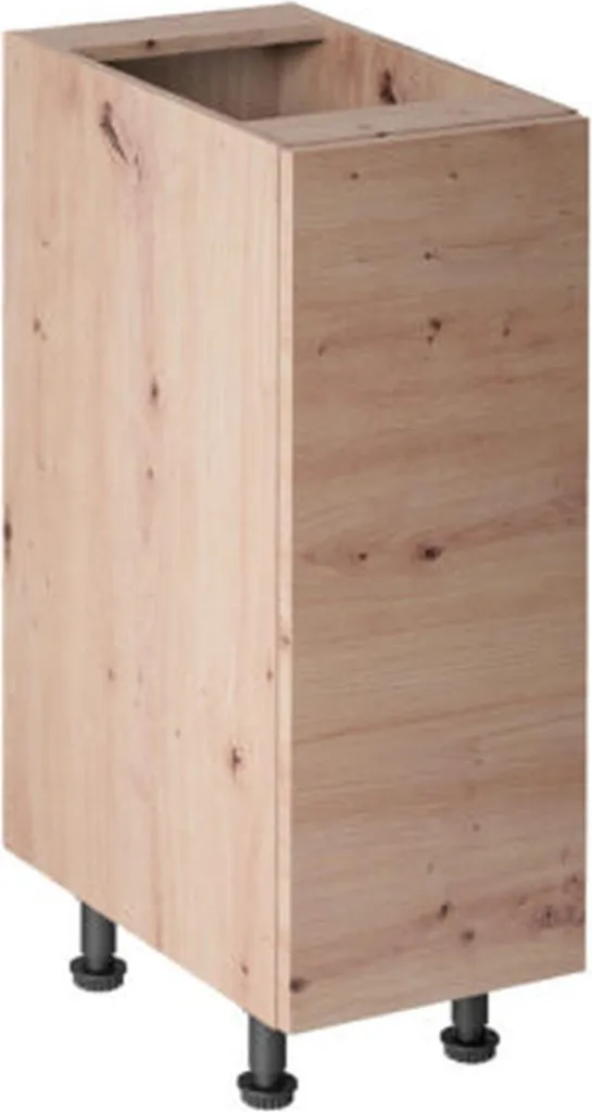 Étagère de cuisine beige sur pieds réglables avec structure robuste