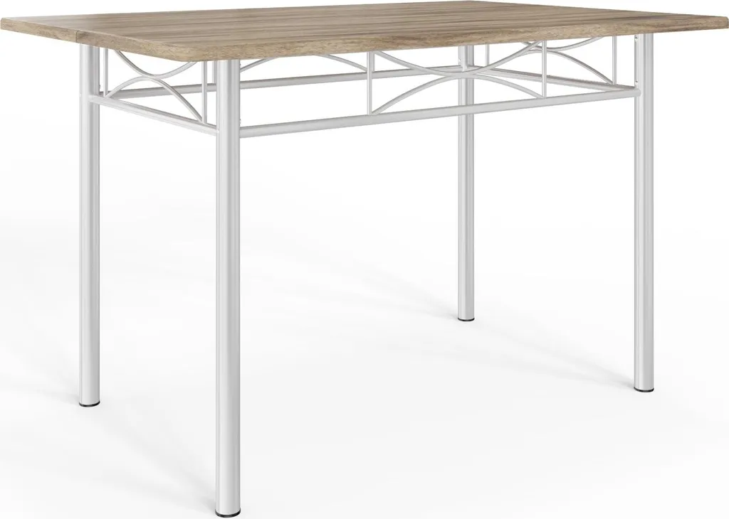 Table à manger bois 4 chaises modernes, finition chêne naturel durable