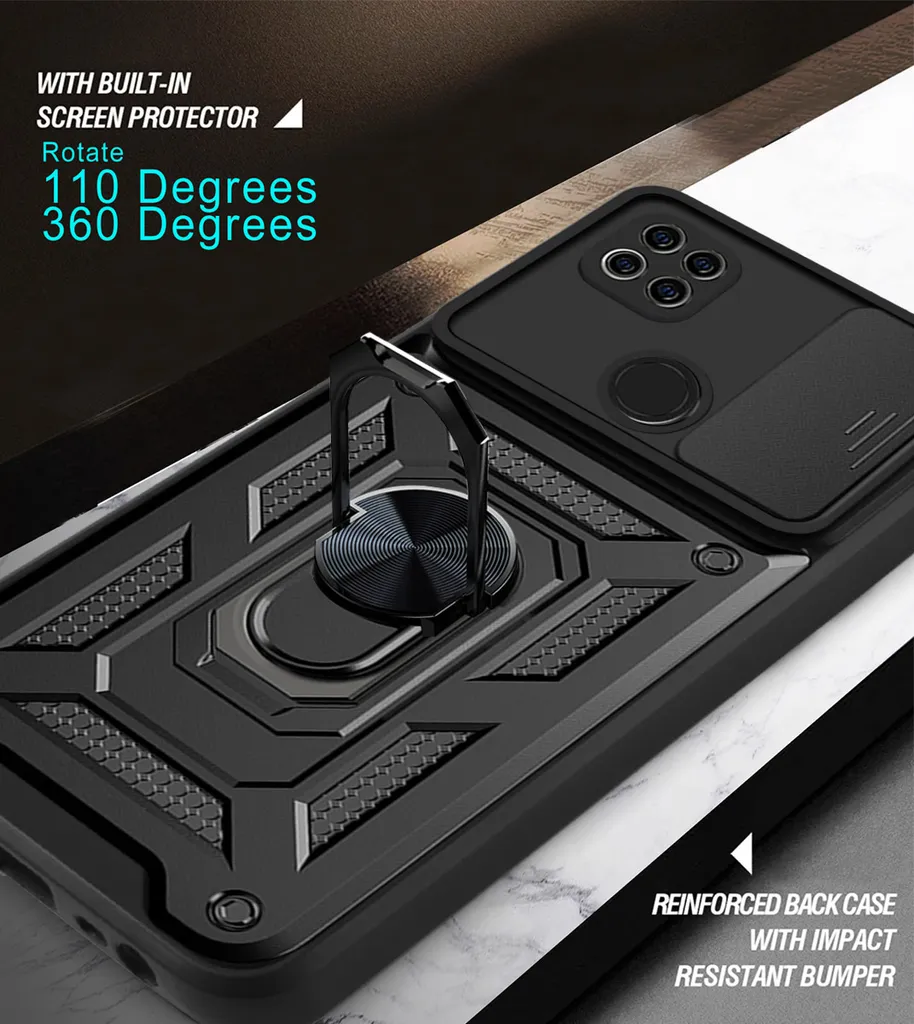 Cover Xiaomi Redmi 9C Antiurto: Supporto Auto e Copri Obiettivo Slide - 3