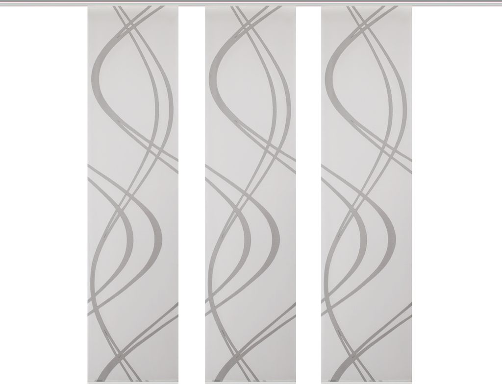 Schiebevorhang TIBERIO aus Dekostoff und Voile mit Scherli 245 x 60 cm