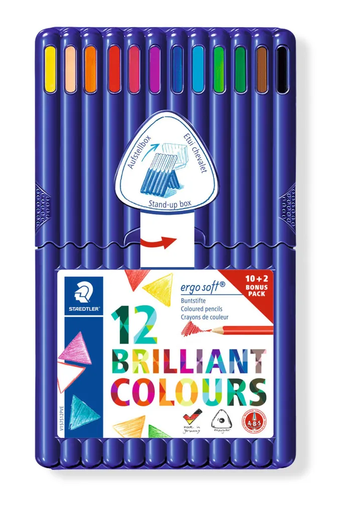 Set de 12 crayons de couleur pour coloriage intensif et dessin d'art