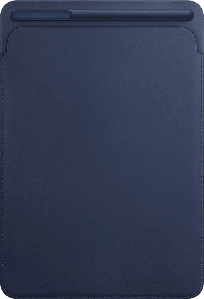 Pochette en Cuir Véritable avec Porte-Stylet pour iPad 10.2 Bleu Nuit