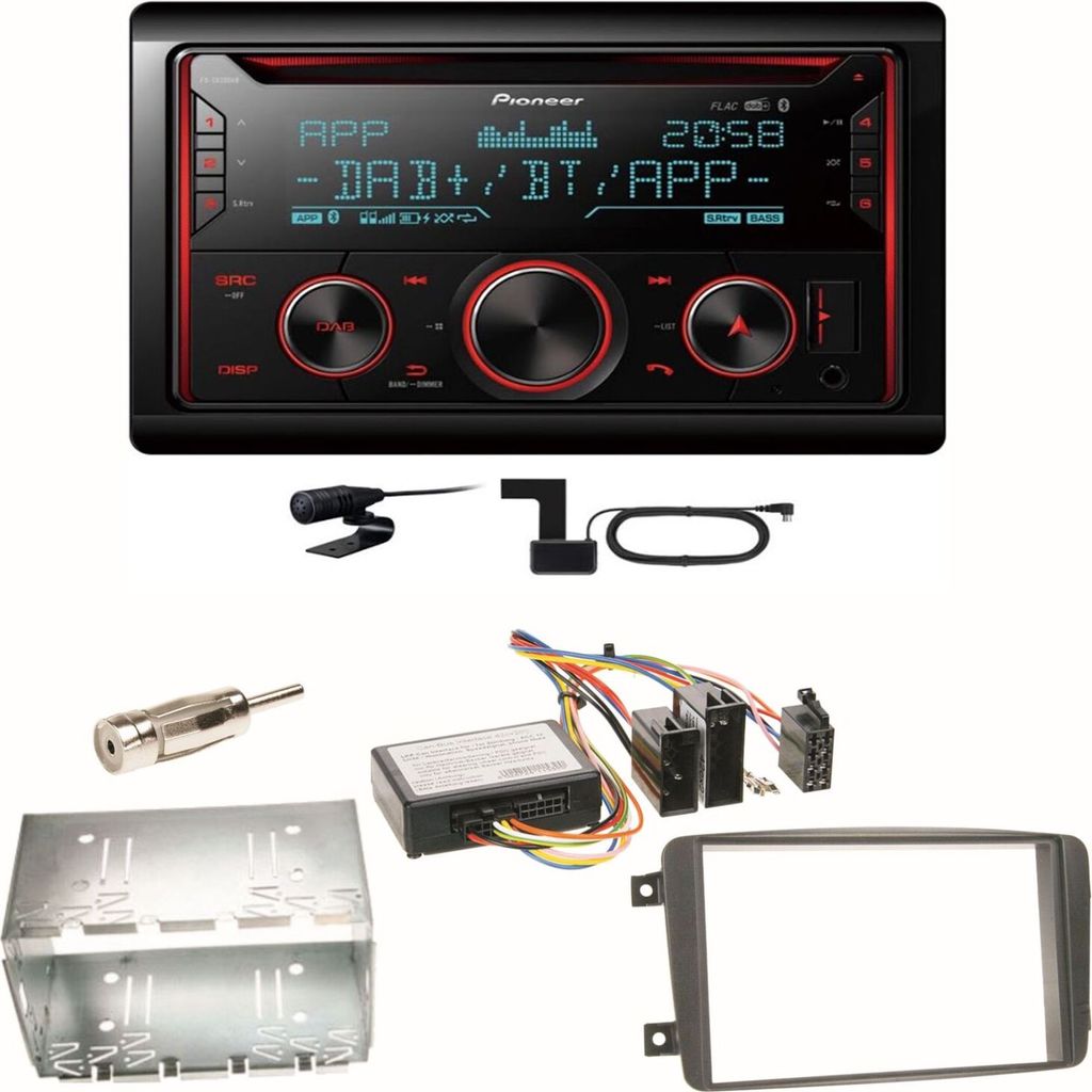 Pioneer FH-S820DAB DAB+ USB Einbauset für Mercedes C-Klasse Produktbild 