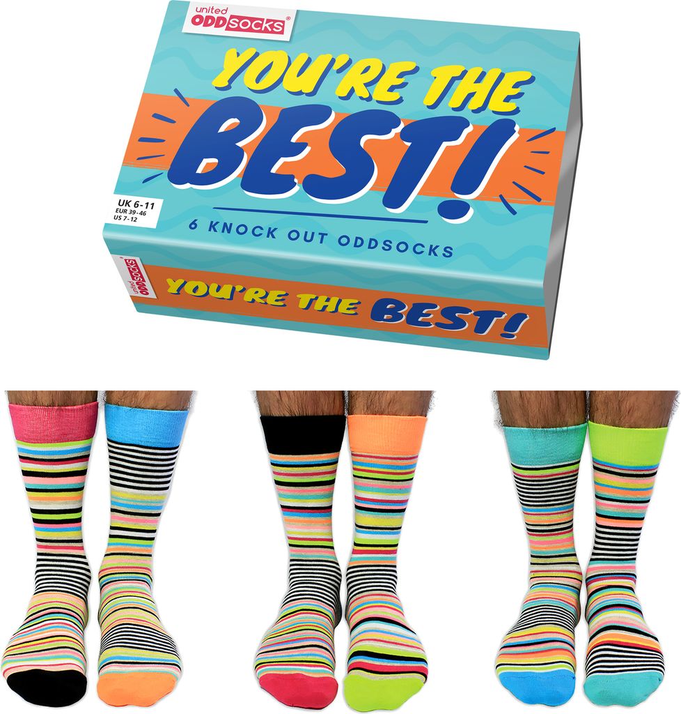 You're the Best Oddsocks Socken in 39-46 im 6er Set