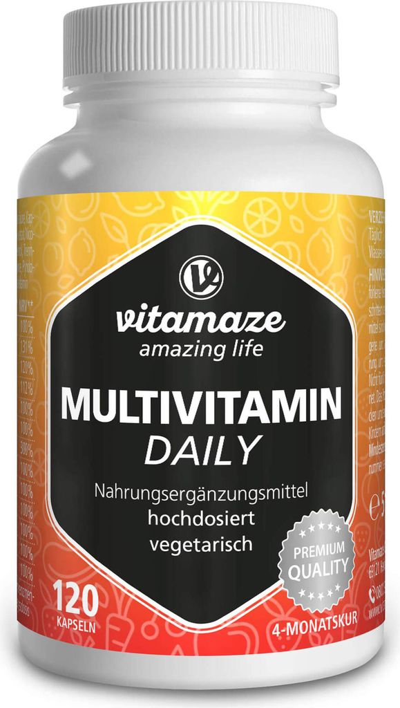 Multivitamin Daily ohne Jod vegetarisch Kapseln 120 St