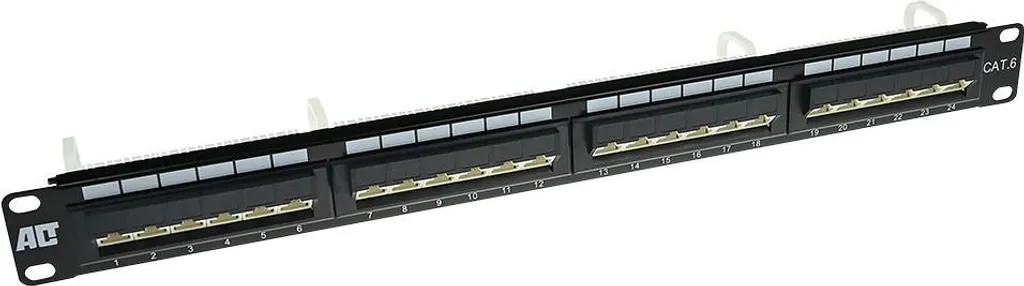 Patchpanel 24 ports Cat6 UTP 45° ACT PP1013 : fini la tension des câbles