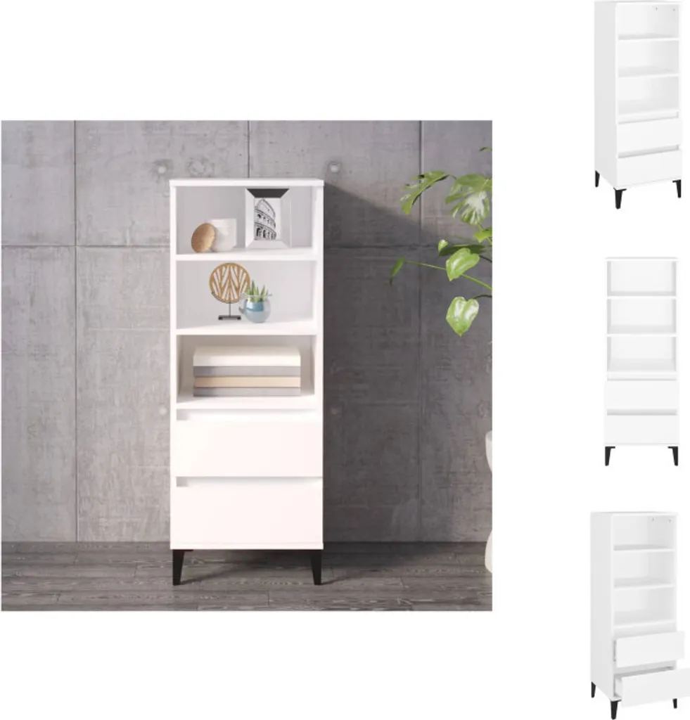 Credenza Alta vidaXL Bianca 40x36x110 cm - Design Minimalista