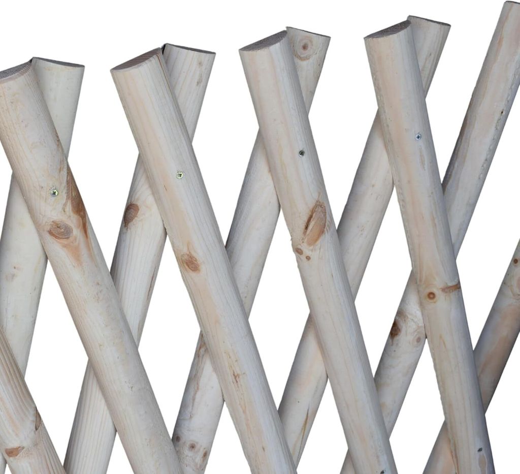 TIMBERMIK Jägerzaun 160–250 cm aus Kiefernholz – 101 cm Produktbild 